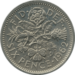British_sixpence_1962_reverse